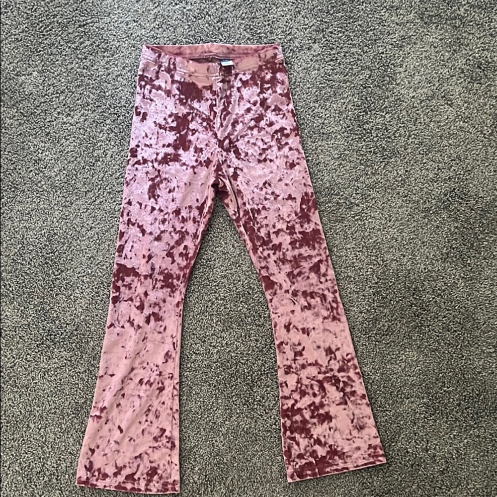Girls, Size 8, Crushed Velvet Flare Leg Pants